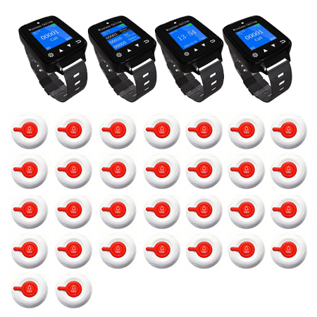 Pack Sécurité Instantanée : 4 Montres Vigile + 30 Bipeurs Caissière