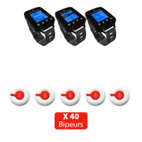 40 bipeurs et 3 montre agent de sécurité hypermarché