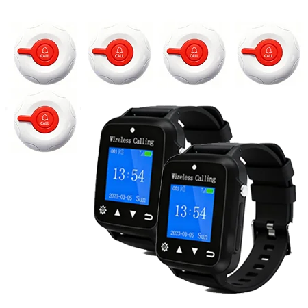 Pack Sécurité Instantanée : 2 Montres Vigile + 5 Bipeurs Hôtesse de Caisse