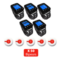 50 bipeurs et 5 montre agent de sécurité hypermarché