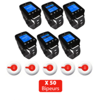 50 bipeurs et 6 montre agent de sécurité hypermarché