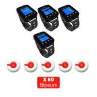 60 bipeurs et 4 montre agent de sécurité hypermarché